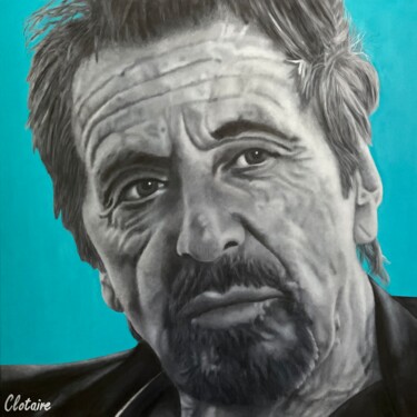 Painting titled "Al Pacino" by Clotaire Charriere, Original Artwork, Oil