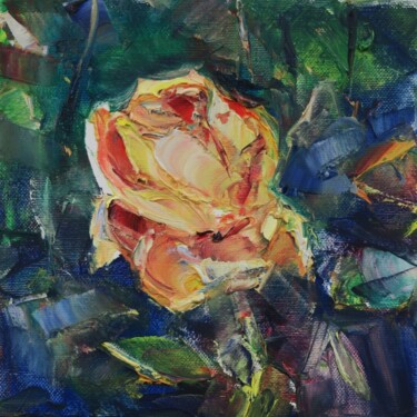 Peinture intitulée "Rose pour... II" par Marta Lipowska, Œuvre d'art originale, Huile Monté sur Châssis en bois