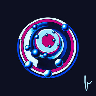 Digital Arts με τίτλο "CIBLE 34" από Jean Paul Pierozzi, Αυθεντικά έργα τέχνης, Ψηφιακή ζωγραφική