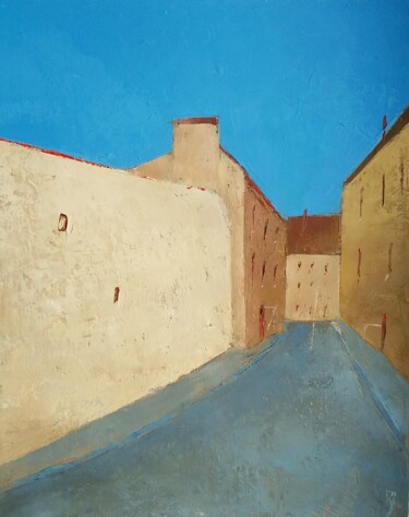 绘画 标题为“Old City Fragment 15” 由Kestutis Jauniskis, 原创艺术品, 油