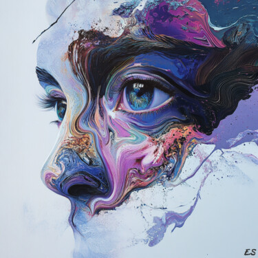 数字艺术 标题为“The look of the soul” 由Elvina Setkeri, 原创艺术品, 数字油画