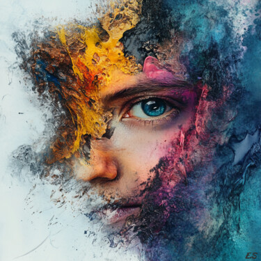 数字艺术 标题为“Aurora of Emotion” 由Elvina Setkeri, 原创艺术品, 数字油画