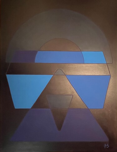 Pittura intitolato "75068" da Ge75, Opera d'arte originale, Acrilico Montato su Telaio per barella in legno