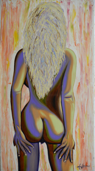 Peinture intitulée "Indécence" par Jacques Maupas, Œuvre d'art originale, Huile Monté sur Châssis en bois