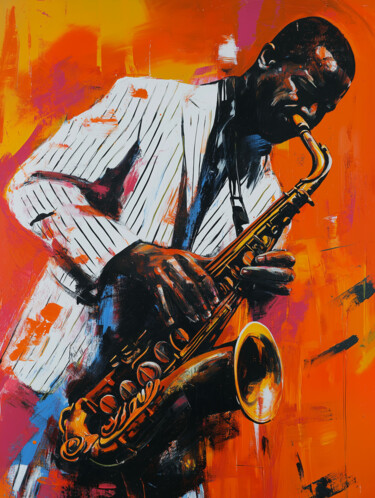 Digital Arts titled "Jazz" by Olga Shangina, Original Artwork, AI generated image