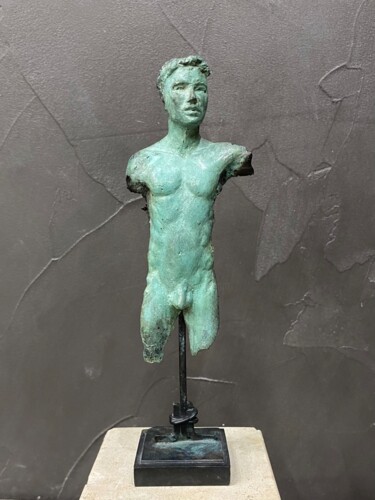 Sculpture titled "Profile d'Adam 6/8" by Guillaume Werle, Original Artwork, Bronze