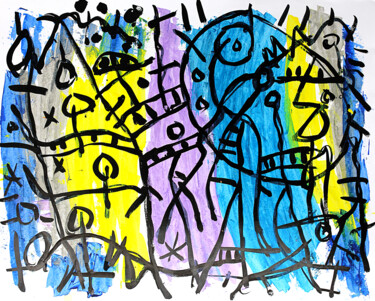 Peinture intitulée "Pays" par Jean Mirre, Œuvre d'art originale, Acrylique