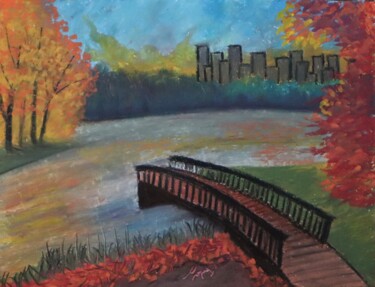 Painting titled "Happiness 001" by Alicia Lopez, Original Artwork, Pastel