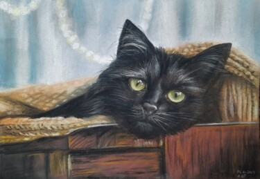 Drawing titled "Noyabrit" by Olga Gaygerova, Original Artwork, Pastel Mounted on Metal