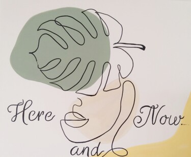 绘画 标题为“Here & Now” 由Art Messenger By Caro, 原创艺术品, 丙烯 安装在木质担架架上