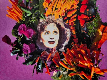 Digitale Kunst mit dem Titel "Edith Piaf" von Sigrun Neumann (Sineu), Original-Kunstwerk, Collagraphie