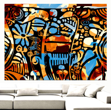 Painting titled "Forest" by Isabella Uguagliati, Original Artwork, Acrylic Mounted on Wood Stretcher frame