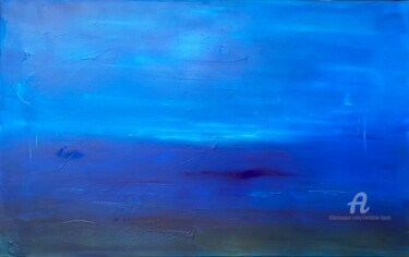 Painting titled "La grande bleue" by Christine Barth Mroz, Original Artwork, Acrylic Mounted on Wood Stretcher frame