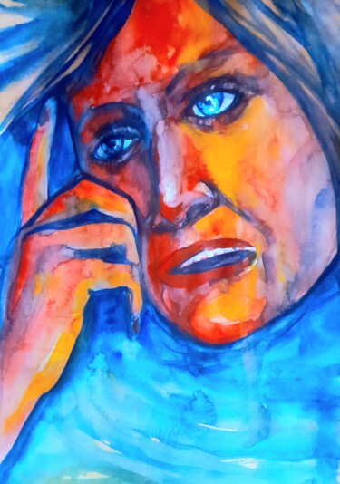 Pittura intitolato "I do not love you" da Alexey Zhucovsky, Opera d'arte originale, Acquarello