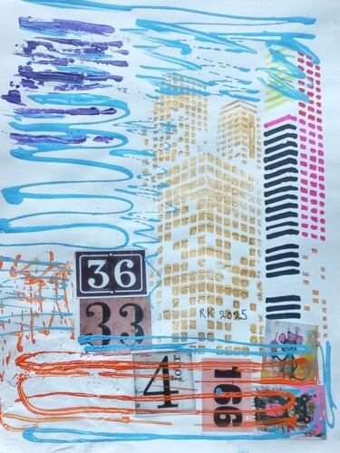 Collages getiteld "Noordwijk" door Ronnie Kolner, Origineel Kunstwerk, Collages