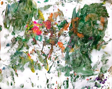 绘画 标题为“Les visages dissimu…” 由Audrey Abousalem, 原创艺术品, 丙烯 安装在其他刚性面板上