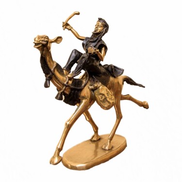 Escultura titulada "Le nomade" por Ismaél Salim Patindé Kourba, Obra de arte original, Bronce