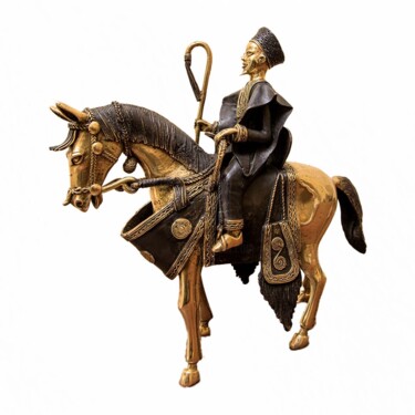 Escultura titulada "L’empereur de mossi" por Ismaél Salim Patindé Kourba, Obra de arte original, Bronce