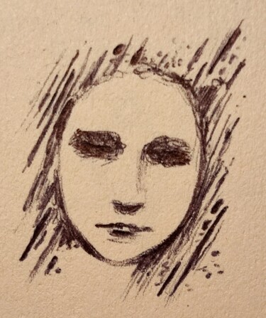 Tekening getiteld "MiniTat.398" door Milto Sideris, Origineel Kunstwerk, Balpen
