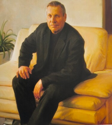 绘画 标题为“A portrait of V. A.…” 由Виктор Цыганюк, 原创艺术品, 油 安装在木质担架架上