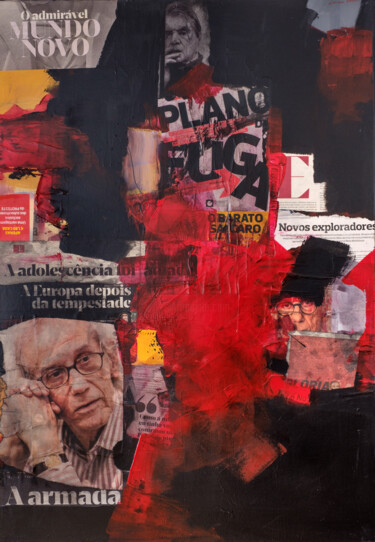 Pintura titulada "Collage 12" por Vasco Torres, Obra de arte original, Acrílico Montado en Bastidor de camilla de madera