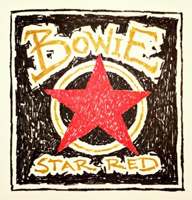 图画 标题为“Bowie” 由Milto Sideris, 原创艺术品, 标记