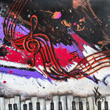 Music of life Schilderij getiteld "Music of life" door Viktoria Dragon, Origineel Kunstwerk, Acryl