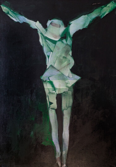 Pintura intitulada "Christ 5" por Vasco Torres, Obras de arte originais, Acrílico Montado em Armação em madeira