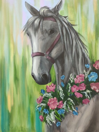 Peinture intitulée "Carine" par Tatiana Paquot, Œuvre d'art originale, Acrylique Monté sur Châssis en bois