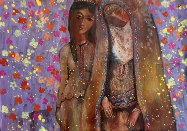 绘画 标题为“Fantasy with Flower…” 由Rakhmet Redzhepov, 原创艺术品, 丙烯