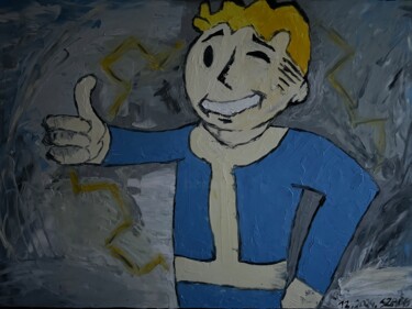 Peinture intitulée "Fallout" par Piotr S, Œuvre d'art originale, Huile