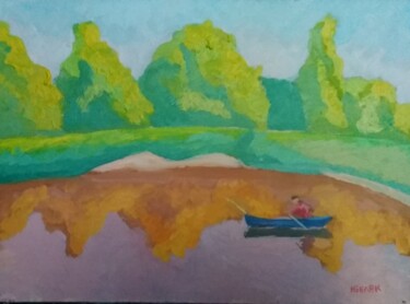 Malerei mit dem Titel "Lake" von Igor Belyak, Original-Kunstwerk, Öl