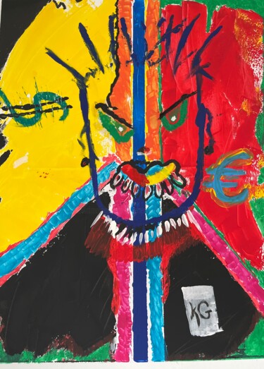 Peinture intitulée "Jayvis Alter ego" par Rochedy Gauthier, Œuvre d'art originale, Acrylique Monté sur Châssis en bois