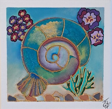 Peinture intitulée "Sous l'eau" par Nadège Dubreuil, Œuvre d'art originale, Acrylique