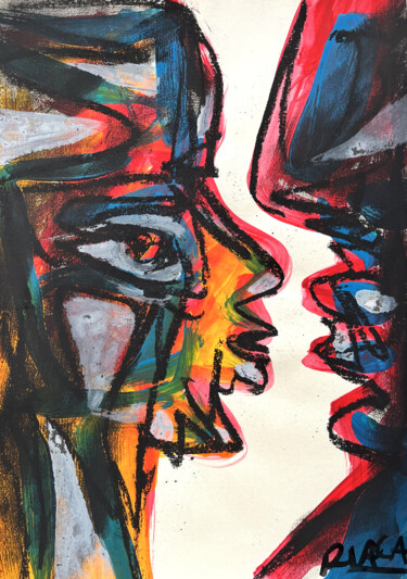 Drawing titled "Form XXII" by Roman Lasa, Original Artwork, Pastel