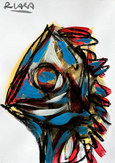 Drawing titled "Form XLII" by Roman Lasa, Original Artwork, Pastel