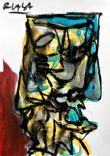Drawing titled "Form XLVII" by Roman Lasa, Original Artwork, Pastel