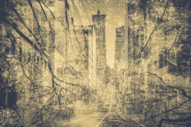 Street Forest San Francisco Vintage Photographie intitulée "Street Forest San F…" par Frederic Bos, Œuvre d'art originale, Photographie manipulée