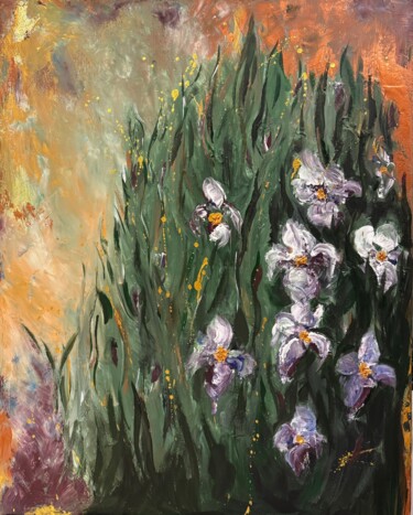 Painting titled "Pollyanna" by Adriana Geană, Original Artwork, Acrylic Mounted on Wood Stretcher frame