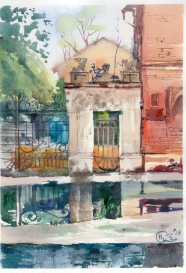 Pittura intitolato "вода" da Nadin Ezhova, Opera d'arte originale, Acquarello