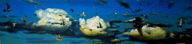 Painting titled "BETWEEN HEAVEN AND…" by Serg  Roy, Original Artwork, Oil Mounted on Wood Panel