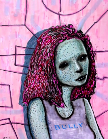 Desenho intitulada "Regular visitor - 4" por Milto Sideris, Obras de arte originais, Marcador