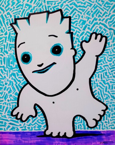 Desenho intitulada "Regular visitor - 7" por Milto Sideris, Obras de arte originais, Marcador