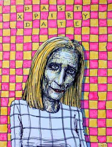 Tekening getiteld "Regular visitor - 15" door Milto Sideris, Origineel Kunstwerk, Marker