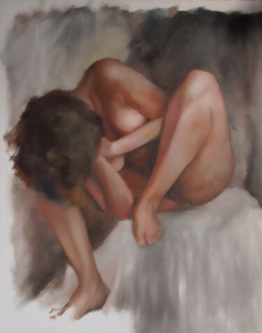 Peinture intitulée "Présence" par Denis Perrot, Œuvre d'art originale, Huile