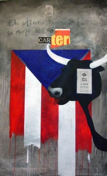 Painting titled "La mort du le derni…" by Carlos David, Original Artwork, Oil