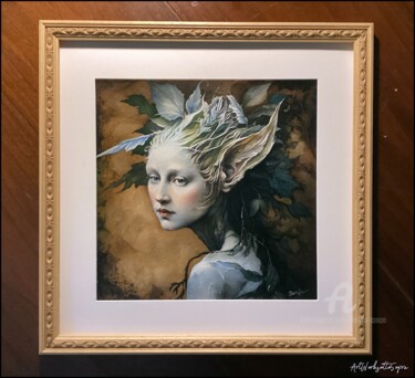 Maighdean Uaine (Fanciulla Verde) - Dove vai nel sonno? 图画 标题为“Maighdean Uaine (Fa…” 由Thalita Tonon (ArtWorkSottoSopra), 原创艺术品, 水彩 安装在其他刚性面板上