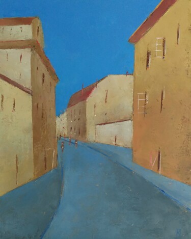 绘画 标题为“Old City Fragment 17” 由Kestutis Jauniskis, 原创艺术品, 油