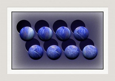 Arts numériques intitulée "LAPIS LAZULI. KABUK…" par Pix-Peinture Kabuki, Œuvre d'art originale
