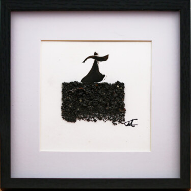 Painting titled "SAUVAGE" by Christophe Mentieres, Original Artwork, Sand Mounted on Wood Panel